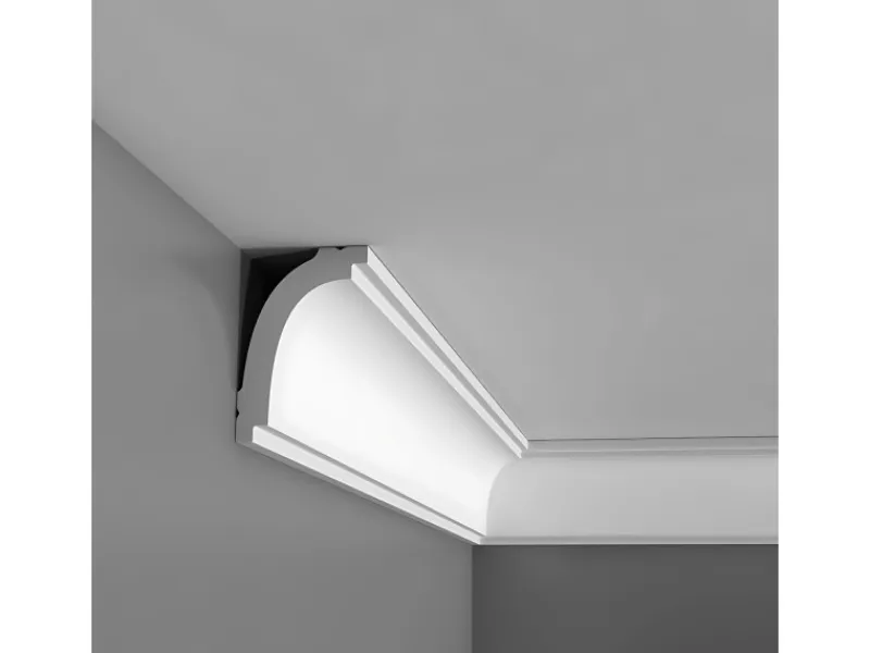 ORAC DECOR CB523N BASIXX Stuck Dekor Zierprofil Zier-Eck-Wand-Decken-Leiste 2 m 200 cm x 5,9 cm x 4,4 cm Weiß