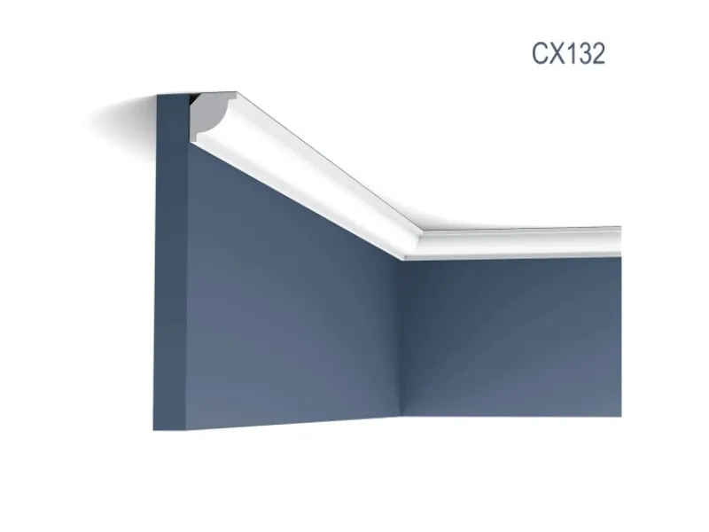 ORAC DECOR CX132 AXXENT Profilleiste Stuck Decken Eck-Leiste Zierelement 2 m 200 cm x 2 cm x 2 cm Weiß