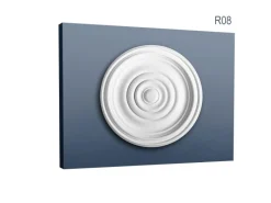 Zierprofile|Tapezierzubehör^ORAC DECOR R08 LUXXUS DeckenroSette Stuck RoSette StuckroSette Klassisch 38 cm x 4,2 cm Weiß