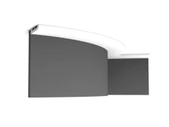 ORAC DECOR SX183F AXXENT CASCADE Flexible Sockelleiste Wandleiste Zierleiste 2 m 200 cm x 1,3 cm x 7,5 cm Weiß