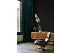 Origin-luxury wallcoverings Origin Wallcoverings Tapete Leopardenmuster Dunkelgrau und Schwarz 53 cm x 10.05 m