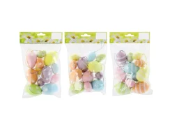 Ostereier-Set 12-teilig 3-fach sortiert Bunt