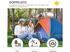 Outsunny Stühle^Campingstuhl Stahl Oxfordstoff 114B x 67T x 80H cm