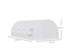 Outsunny Foliengewächshaus Pflanzenhaus 595 x 300 x 200 cm