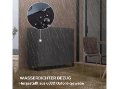 Outsunny Kaminholzregal Feuerholzregal für Garten Metall Schwarz