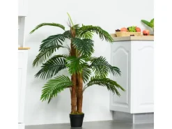 Outsunny Künstliche Pflanzen 120 cm mit Kunststofftopf