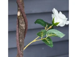 Outsunny Kunstpflanzen^Künstliche Pflanzen Kunststoff Stoff Weiß 18L x 18B x 90H cm