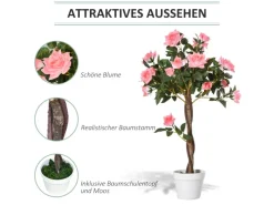 Outsunny Ostern|Kunstpflanzen^Künstliche Rosenpflanzen im Zementtopf 90 cm
