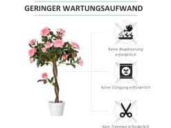 Outsunny Ostern|Kunstpflanzen^Künstliche Rosenpflanzen im Zementtopf 90 cm