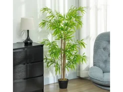 Outsunny Kunstpflanzen^Künstlicher Bambus Kunststoff Zement Ø17 x 150H cm