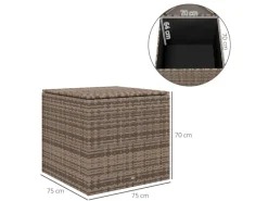 Outsunny Aufbewahrung^Polyrattan Auflagenbox mit Deckel