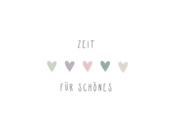 PPD Papier Servietten^Papierservietten mit Herzen und Spruch 16,5 cm x 16,5 cm 20 Stück Pastell FSC®