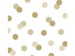 PPD Tischtücher|Papier Servietten^Papierservietten mit Punkten 16,5 cm x 16,5 cm 20 Stück Weiß-Gold FSC®