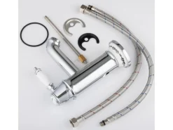 PaulGurkes Bordüren^Nostalgie Wasserhahn Einhandmischer Retro Waschtischbatterie Glänzend