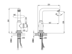 PaulGurkes Bordüren^Waschtischarmatur Retro Küchenarmatur Nostalgie Wasserhahn II
