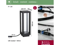 Paulmann Laterne Classic Plug & Shine Zigbee 3.0 IP44 RGBW+ 2 W Anthrazit