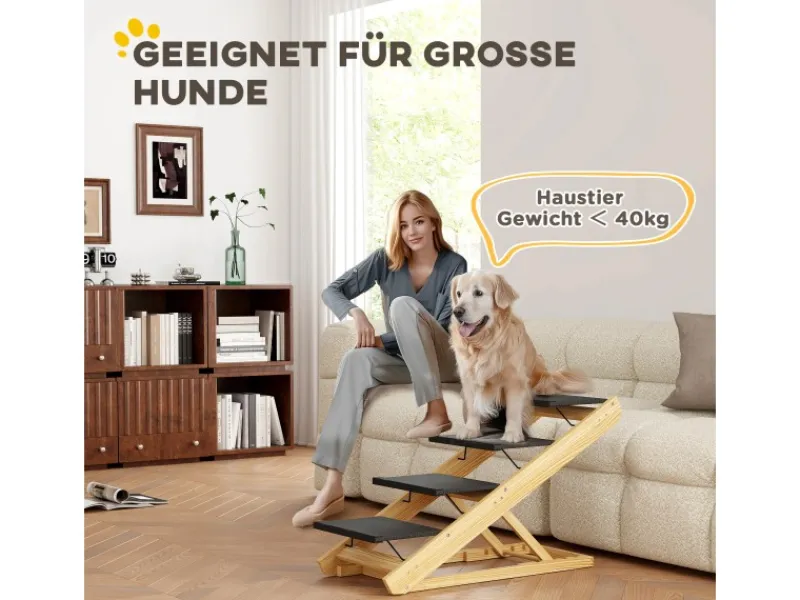 PawHut 2 in 1 Hundetreppe 4 Stufig