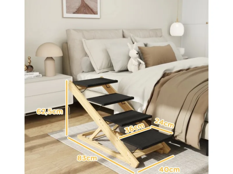 PawHut 2 in 1 Hundetreppe 4 Stufig