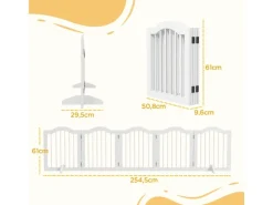 PawHut Absperrgitter 5-Teilig 254 5 x 61 cm