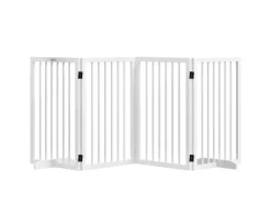 PawHut Hundebedarf^Absperrgitter 4-Teilig 206 x 76 cm Faltbar mit 2 Stützfüßen