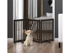 PawHut Hundebedarf^Absperrgitter Verstellbar Klappbar 155 x 1 5 x 76 cm