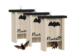 PawHut Kleintierbedarf^Fledermauskasten Tannenholz Naturholz 18L x 6B x 22,5H cm