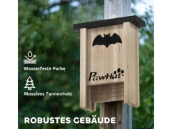 PawHut Kleintierbedarf^Fledermauskasten Tannenholz Naturholz 18L x 6B x 22,5H cm