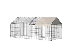 PawHut Kleintierbedarf^Freigehege Laufgitter mit Abdeckung