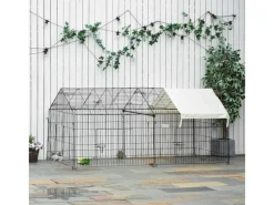 PawHut Kleintierbedarf^Freigehege Laufgitter mit Abdeckung