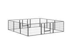 PawHut Freilaufgehege 60 cm Hoch mit Tür 12 Paneelen für Outdoor