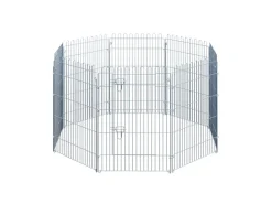 PawHut Freilaufgehege Laufstall Welpengitter für Tiere 8-Teilig