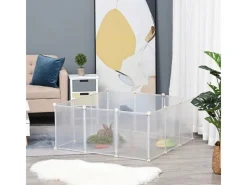 PawHut Kleintierbedarf^Freilaufgehege Laufgitter DIY Absperrgitter 105 x 105 x 45 cm