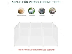 PawHut Kleintierbedarf^Freilaufgehege Laufgitter DIY Absperrgitter 105 x 105 x 45 cm