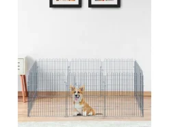 PawHut Kleintierbedarf^Freilaufgehege Laufstall für Tiere 8-Teilig