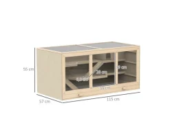 PawHut Kleintierbedarf^Hamsterkäfig mit Treppen