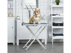 PawHut Haustier Fellpflege mit Klemme Haunch-Halter