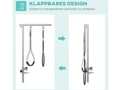 PawHut Haustier Fellpflege mit Klemme Haunch-Halter