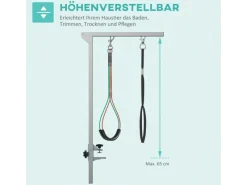 PawHut Haustier Fellpflege mit Klemme Haunch-Halter