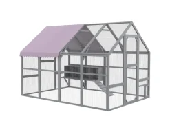 PawHut Kleintierbedarf^Hühnerstall mit Tür Nistkasten Dach