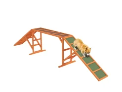 PawHut Hundebedarf^Hunde Agility Steg Tannenholz Orange 325L x 55B x 69H cm