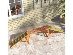 PawHut Hundebedarf^Hunde Agility Steg Tannenholz Orange 325L x 55B x 69H cm