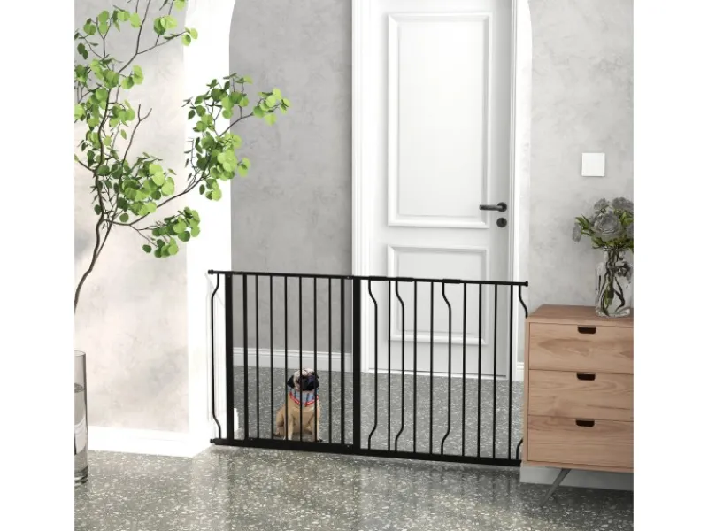 PawHut Hunde Türschutzgitter 75-145 cm