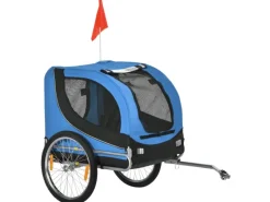 PawHut Hundeanhänger Hunde Fahrrad Anhänger Reflektor