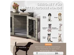 PawHut Kissen|Hundebedarf^Hundebox mit Kissen 80 x 56 x 63cm