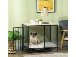 PawHut Hundehaus mit Kissen 80 x 55 x 71 cm