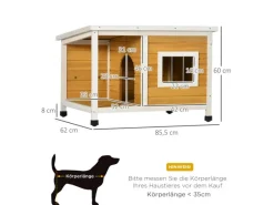 PawHut Hundebedarf^Hundehütte mit Terrasse