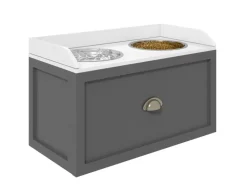 PawHut Katzenbedarf^Hundenapf 2 x 2L Futternapf Erhöht mit Schublade