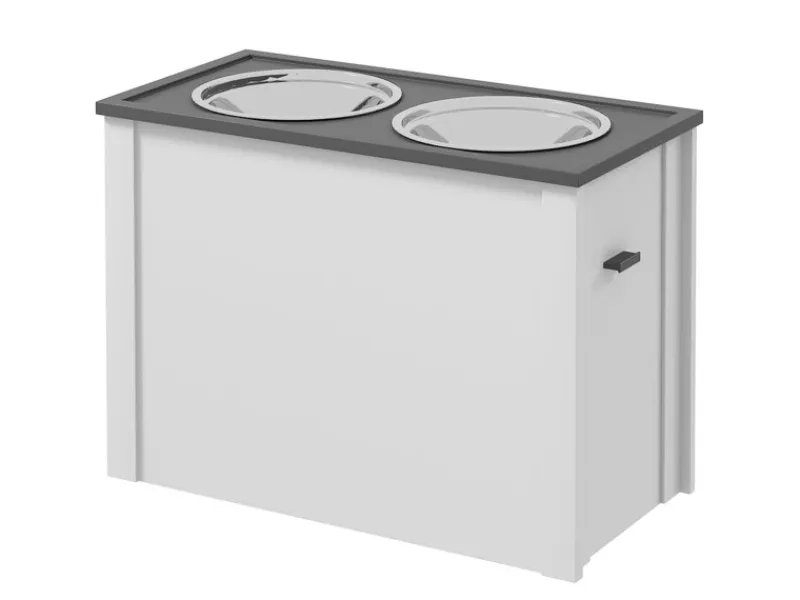 PawHut Hundenapf Futterstation mit Stauraum