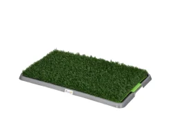 PawHut Hundebedarf^Hundetoilette mit 2 Grasmatten für Töpfchentraining Welpen