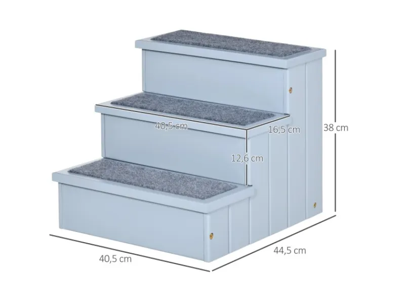 PawHut Hundebedarf^Hundetreppe 3 Stufen Einstiegshilfe